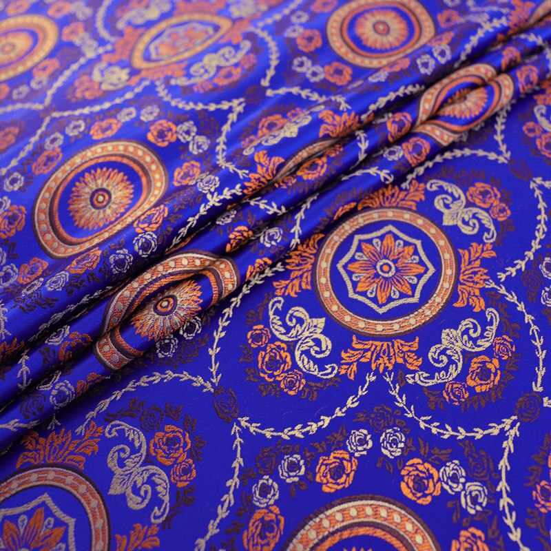 Brokade jacquard stof satin stof til cheongsam kimono og tasker diy tøj materiale stoffer: 1