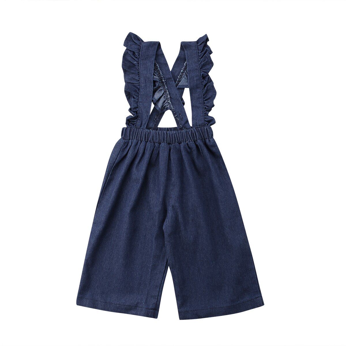 0-5T enfant en bas âge filles garçons enfants salopette jarretelle pantalon enfant décontracté coton bébé bavoir pantalon à pois combinaison: Bleu / 3T