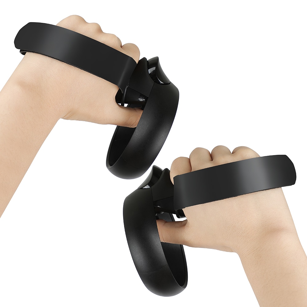 Touch Controller Grip Abdeckung Fall PU Knöchel Strap für Oculus Quest/Rift S Handgelenk Strap Anti-Werfen Griff schutz Zubehör