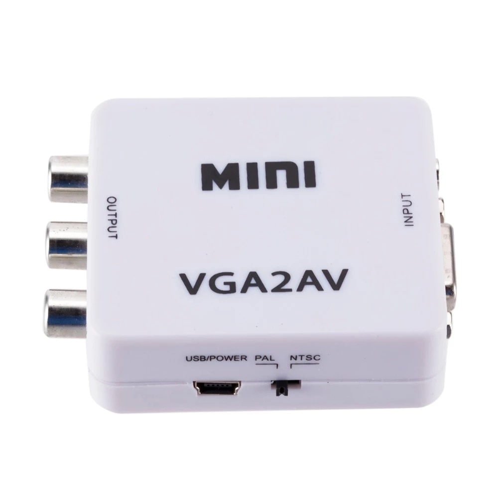 Vga Naar Rca Converter Adapter Vga Naar Av Converter 1080P Hd Video VGA2AV Converter Voor Notebook Tv Hd