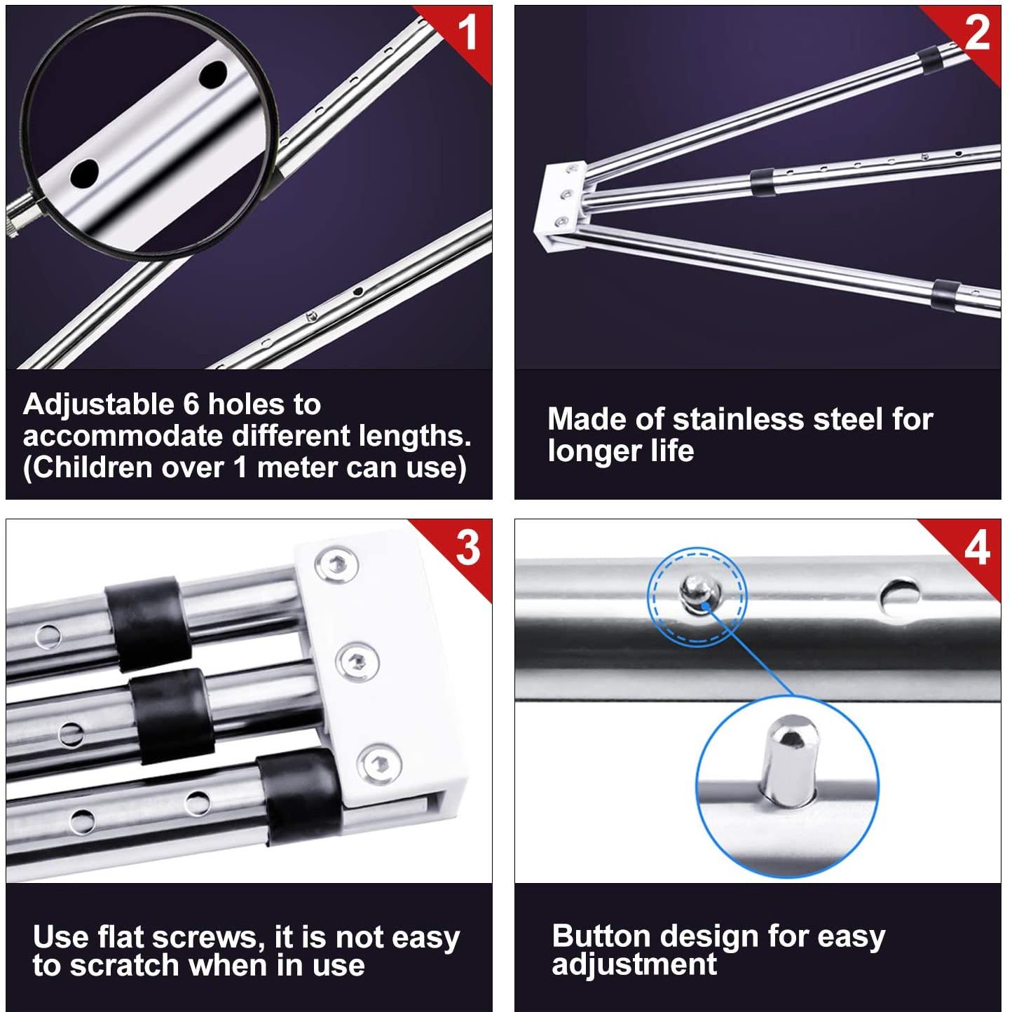 3 Bar Leg Stretcher Stainless Steel Adjustable Split Stretching Device Yoga Dance Ballet Exercise Flexibility Training Equipment