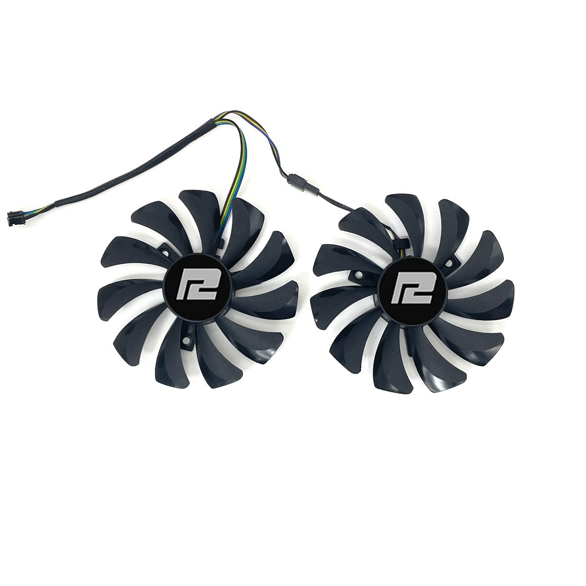 Nowy wentylator chłodzący 85 mm do kart graficznych Powercolor RX 6700 6650 6600 XT RX 5700 5600 XT V2 Fighter Cooler Fan: Srebrny