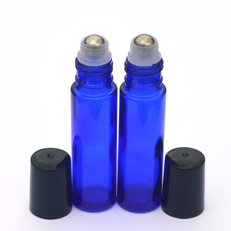 Echantillon de parfum vide 1ml 2ml 3ml 5ml 10ml bouteille en verre roulé bouteille à rouler bleu huile essentielle 1 pièce
