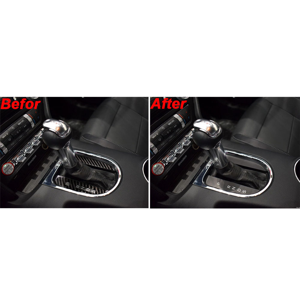 Sales 2 Stuks Auto Interieur Gear Shift Trim Decal Stickers Fit Voor Ford Mustang