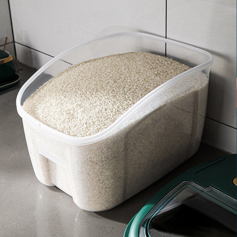 Contenedor grande de cocina de 5-25KG, cubo a prueba de insectos, a prueba de humedad, tarro sellado de grano de arroz, almacenamiento doméstico, caja de tienda de comida para perros y Mascotas