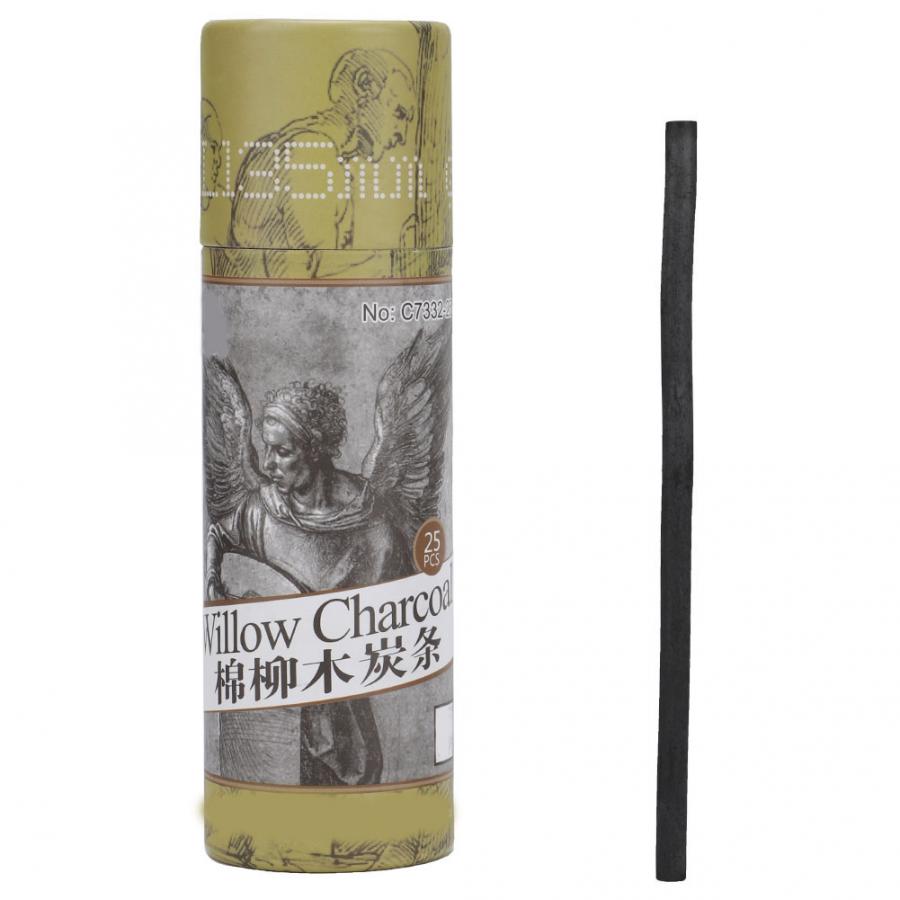 25pcs Houtskool Potlood Tekening Houtskool Bar Kunstenaar Art Tekening Gereedschap Schets Potlood: 7332