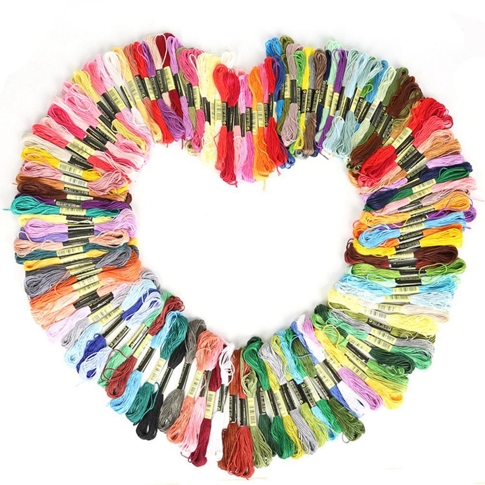 8Pcs 7.5m Cotton Cross Stitch Embroidery Thread Floss DIY Craft Sewing Skeins DIY Sewing Tools