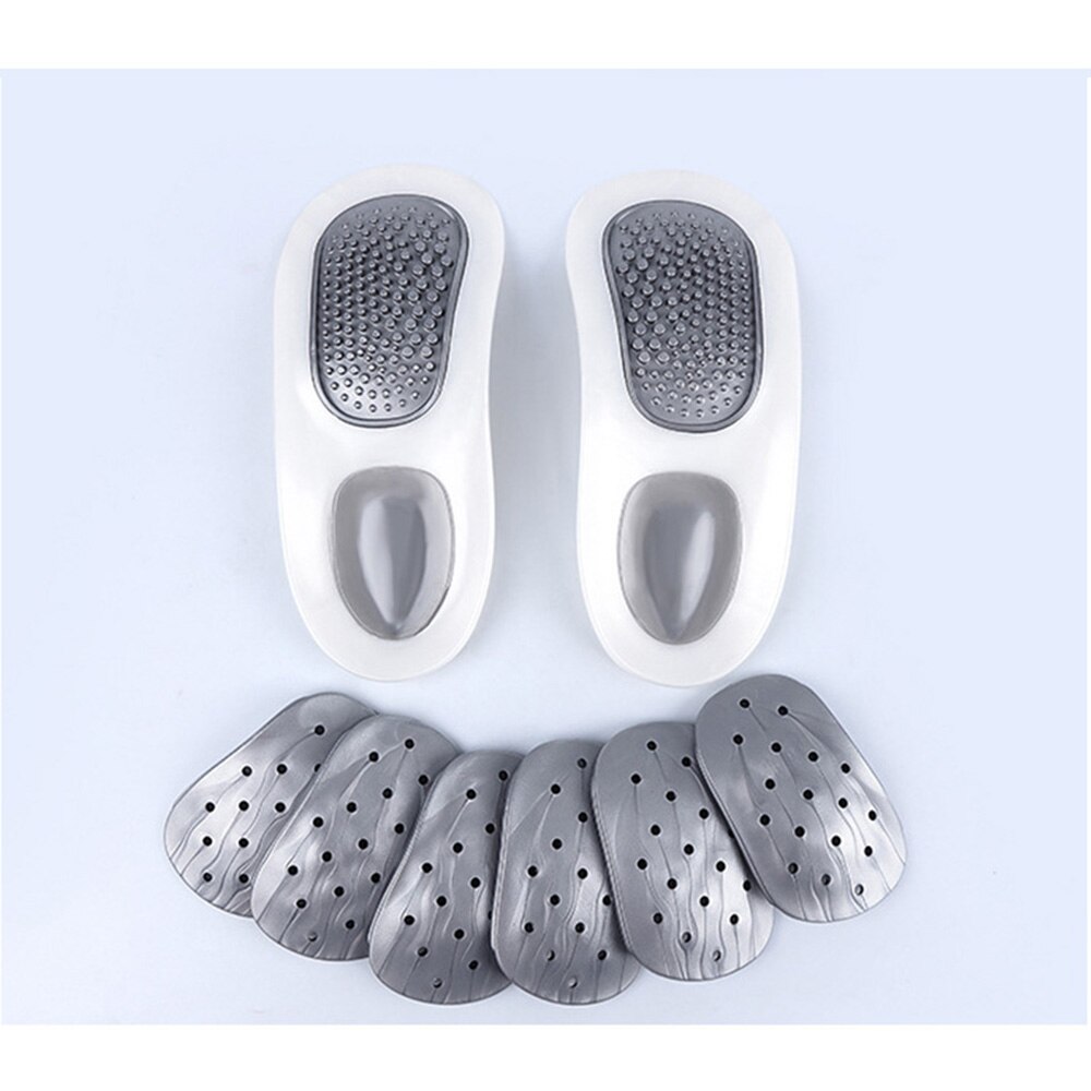 Flat Foot Orthopedic Insoles 4 Replaceable Insoles 3-Point Arch Support Insoles Shock-Absorbing Foot Massager Relieve Foot Pain