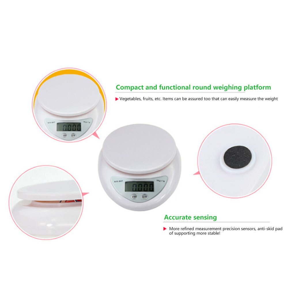 Balances de cuisine 5kg 1g balance numérique LCD balances électroniques poste alimentaire mesure poids cuisine outils ménagers accessoires