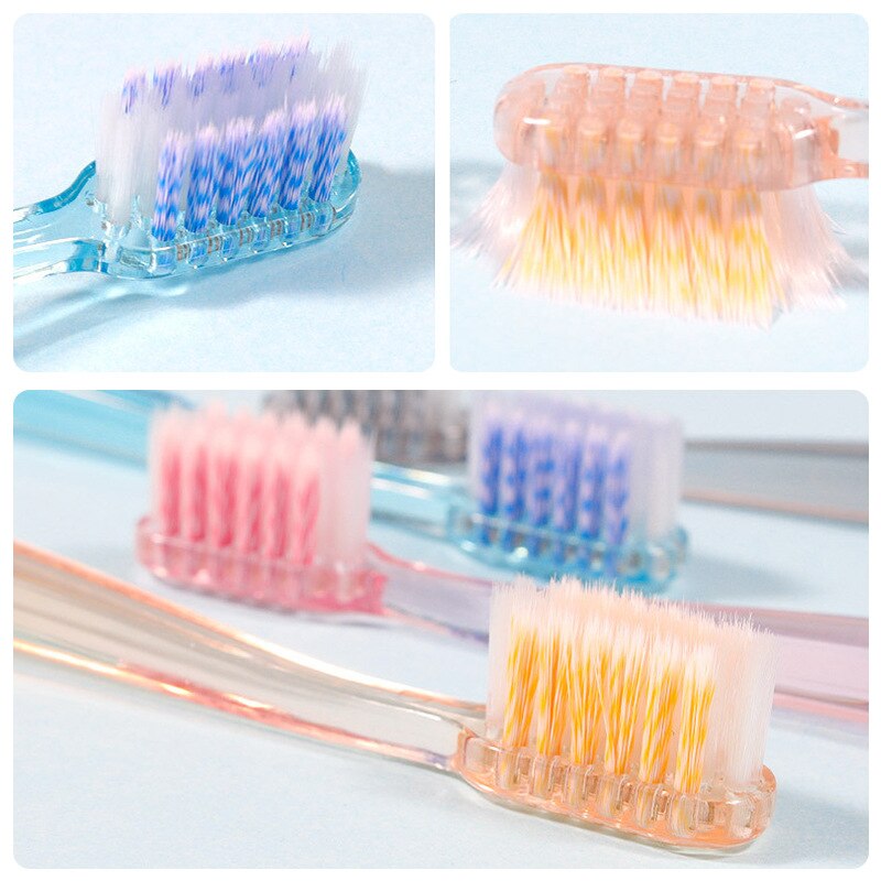 Screw bristle toothbrush individually packaged adult household super fine ten thousand soft bristle toothbrush couple family