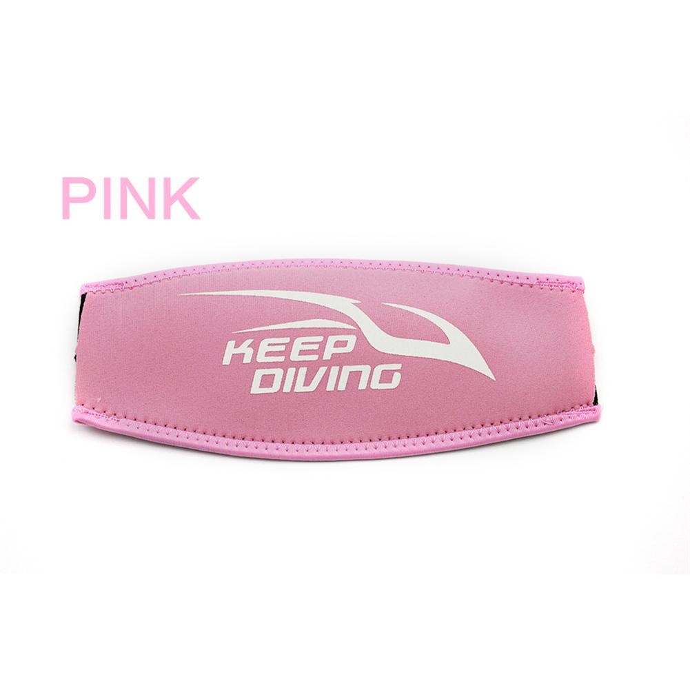 Neoprene Scuba Diving Mask Head Strap Cover Mask Padded Protect Long Hair Band Strap-Wrapper For Added Comfort Equipment: Pink