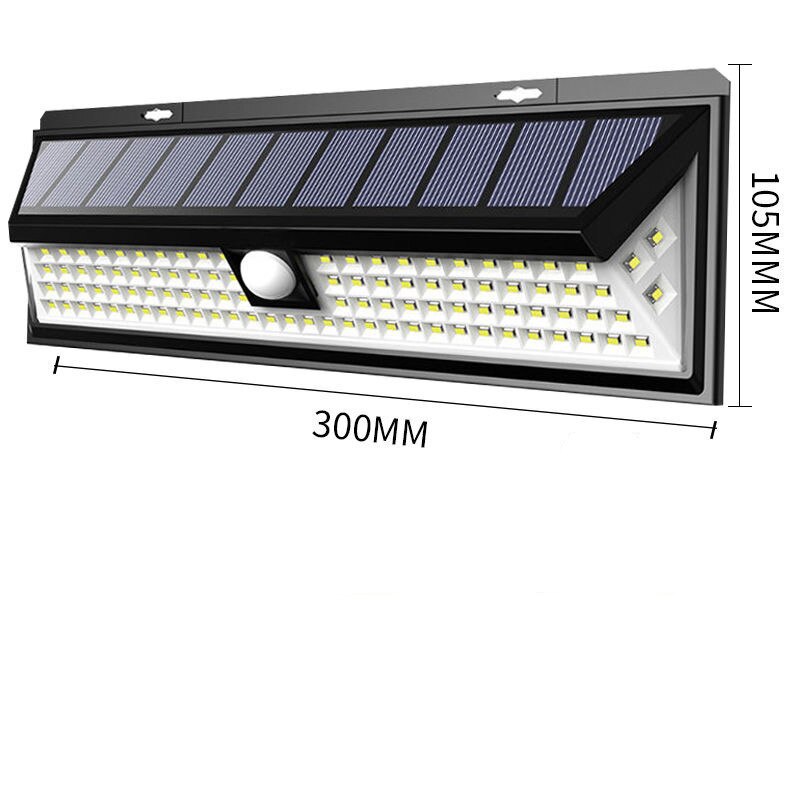 118 ledet sollys pir bevegelsessensor utendørs 3 modi sol vegglampe  ip65 vanntett energisparende sikkerhet hage lys: 184d
