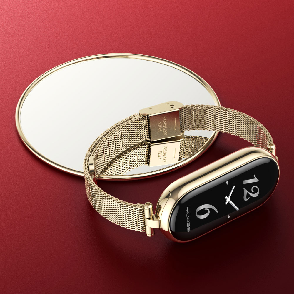Correa para Mi Band 9 8 pulsera para Xiaomi Smart Band 8 7 5 6 4 3 NFC versión Global mujeres niñas pulsera de malla de Metal para reloj