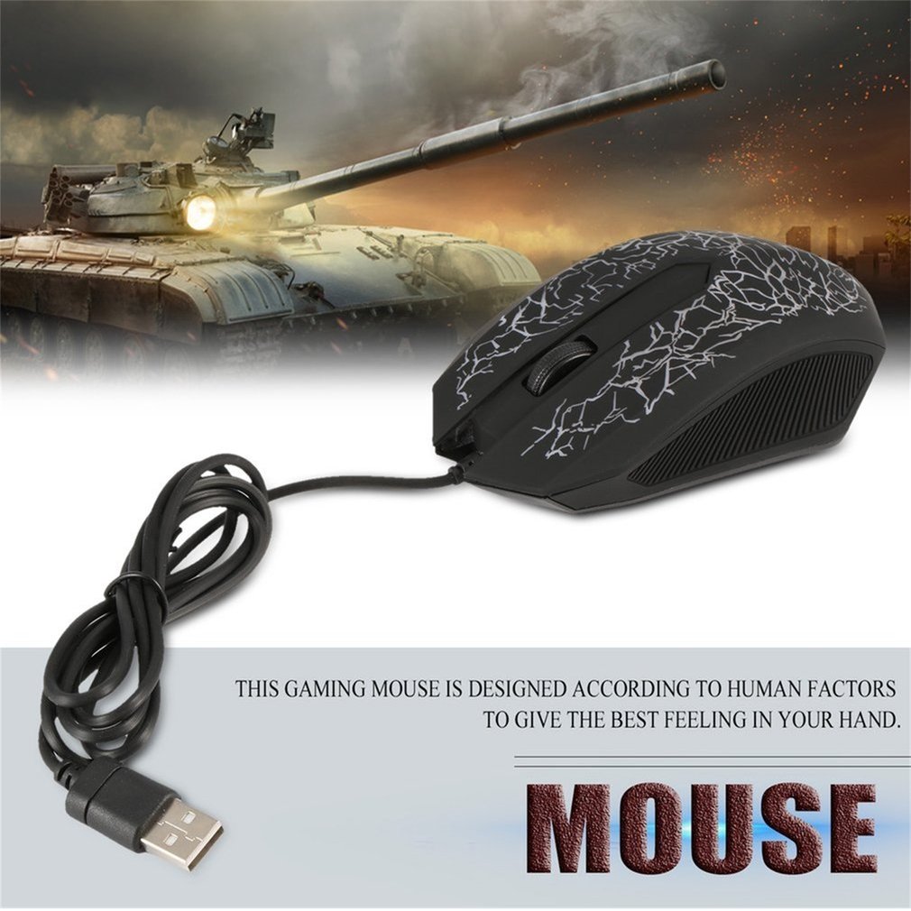 3D USB Wired Gaming Game Mouse Pro Gamer Computer Mice for PC 3200DPI LED Optical 3 Buttons 3200 DPI ONLENY