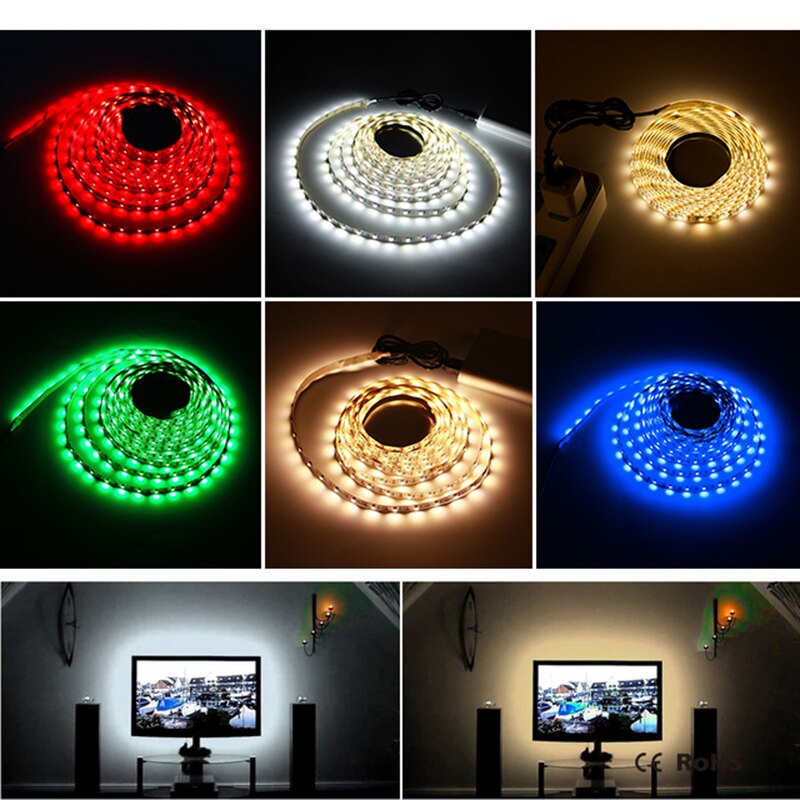 Usb Powered 1/2/3M Led Strip Licht Tv Backlight Verlichting Xmas Decoratie Verlichting