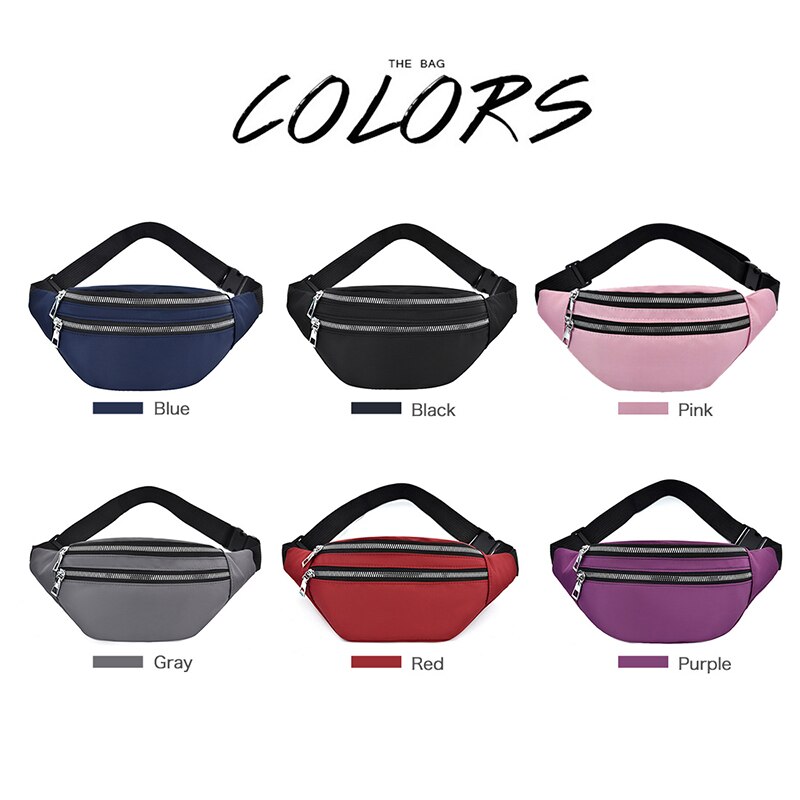 Fanny pack dame midje pakke tilfeldig crossbody brystvesker unisex hofte bomveske reise vanntett belteveske sportsveske