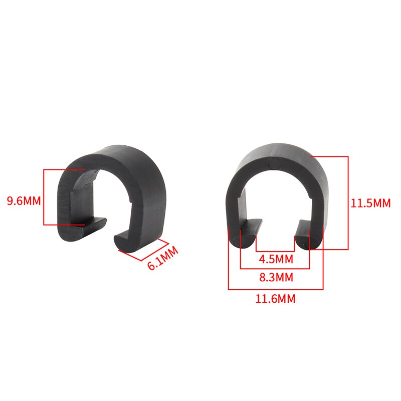 MUQZI 10PCS Shift Brake Cable Clamp Brake Housing Hose Guide Clamps MTB Road Bicycle Cable C-Clip Bike Part