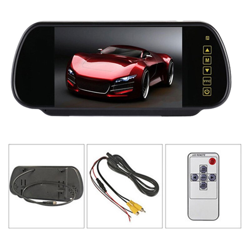 7 Inch Auto Tft Lcd-scherm Spiegel Monitor MP5 Achteruitkijkspiegel Parking Camera