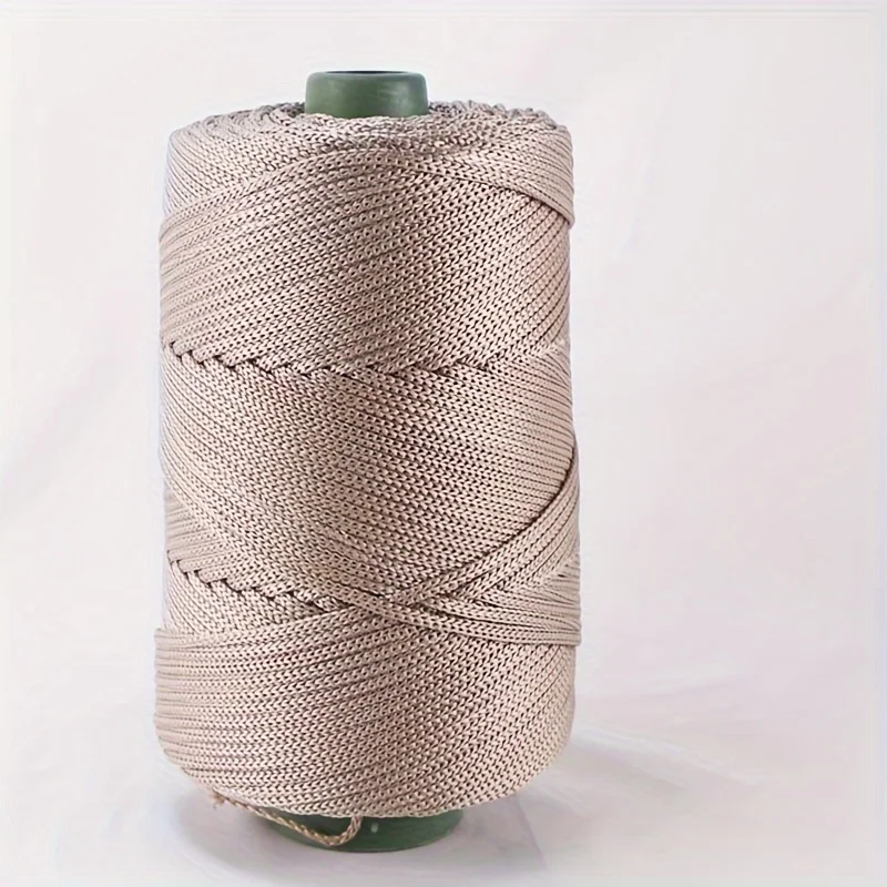 230G Polyester Häkelgarn 3mm Hohlgarn Leichte Viskose Eisseil Hutgarne Handgewebtes Garn Diy Hakenkissen Hohl Helle Seide: Weiß