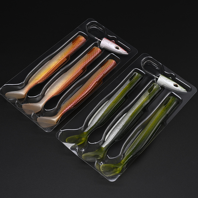 BLUX Happy Sandeel 11cm 17g suave Anguila viva señuelo de pesca paleta cola Jig cabeza gancho vinílicos vibración cebo Artificial equipo de agua salada