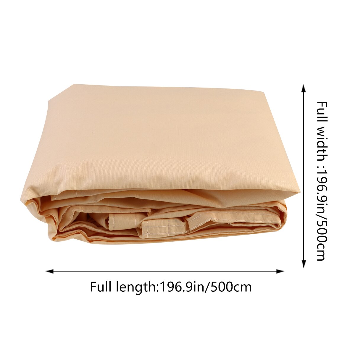 Triangle Sun Shade Sail Polyester Canopy Waterproof UV Block for Garden Swimming Pool (Beige)