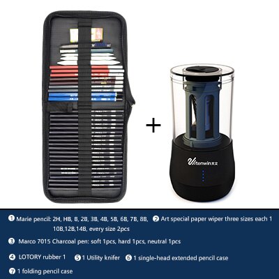 Sketch Drawing Pencil Set Pack Painting Pencil Bag Tool Sketch Pen School Art Writing Stationery Supply 7401