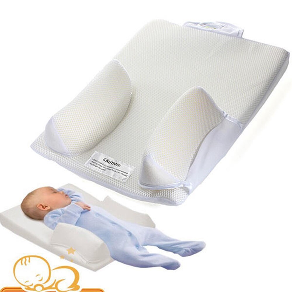 Baby sovepositioneringspude anti -rulle sovemåtte sikkert hoved ryg talje støtte madras soveposition seng rullepude