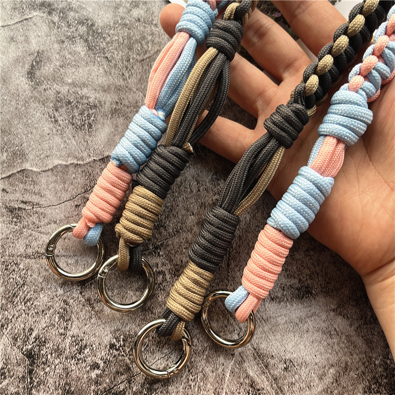 Aangepaste Lanyard Hand gevlochten schouder telefoon Lanyard tas touw riem vervangende ketting accessoires voor het ophangen van mobiele telefoons riem