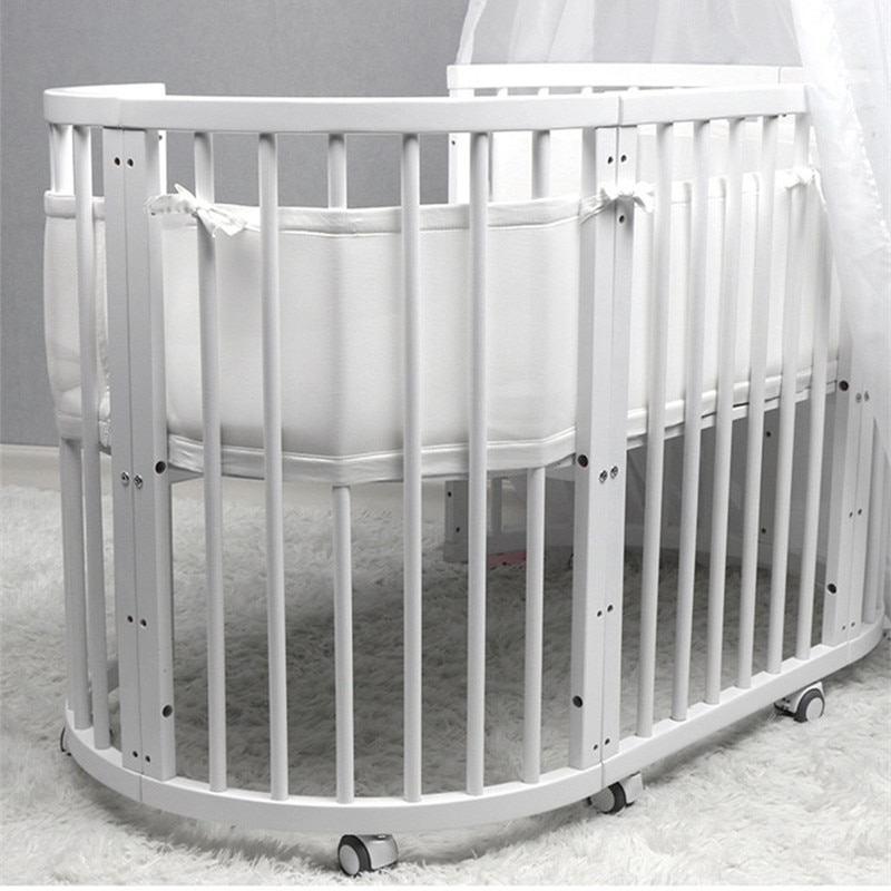 2 Stuks Pasgeboren Peuter Baby Beddengoed Wieg Ademend Mesh Verstelbare Beveiliging Hekwerk Kinderen Vangrail 320 + 150Cm
