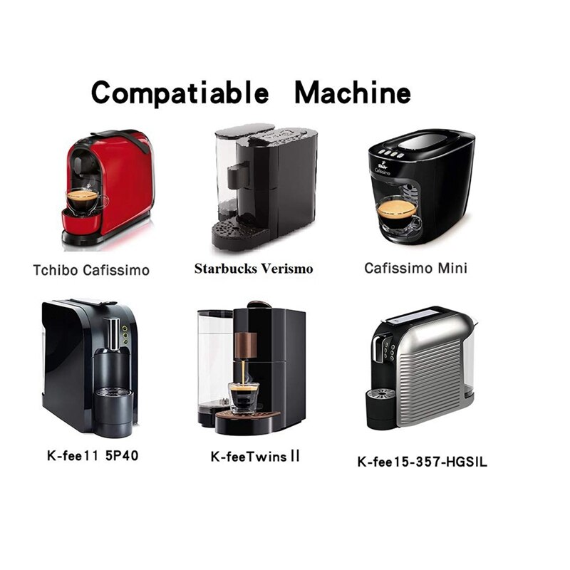 Für Verismo K GEBÜHR CBTL Nachfüllbare Kaffee Kapsel Schote Filter Edelstahl einstellen 1Capluse + 1 Löffel