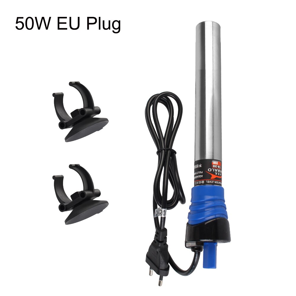 Voor Fish Tank Water Verwarming Verstelbare Temperatuur 50W/100W Aquarium Verwarmingselement 220V Eu Plug thermostaat Heater Rod: 50W