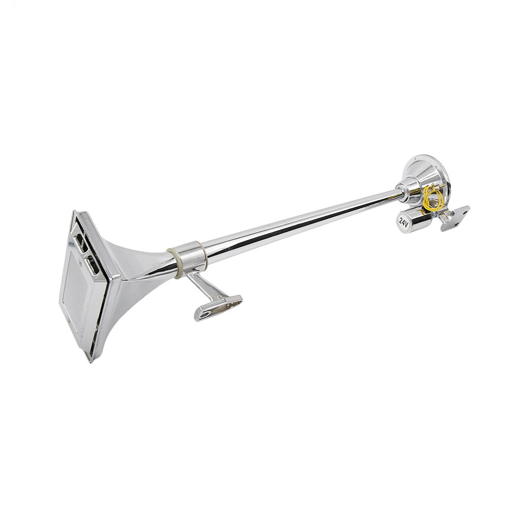 Klaxon d'air de camion Semi carré de trompette simple superbe 12V/24V avec le tuyau de commande électrique de Valve pièces de rechange de voiture de 640MM