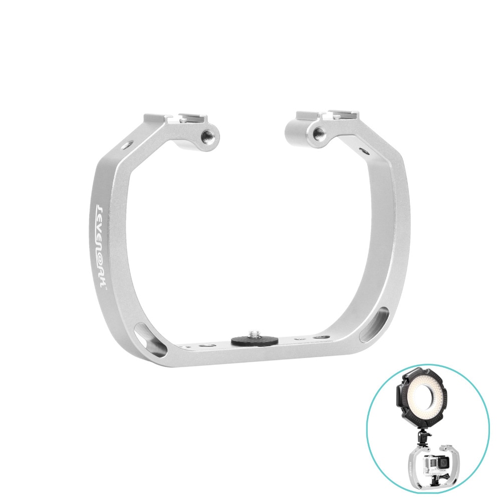 Tauchen Unterwasser Handheld Action Kamera Halter Doppel-Arm Tray Unterstützung Stabilisator Halter Käfig Selfie Monopod Halterung Für GoPro