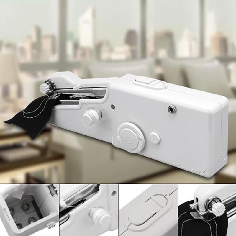 Bærbar mini hånd symaskine husstand trådløs elektrisk søm håndarbejde sæt til hurtige reparationer diy tøj søm