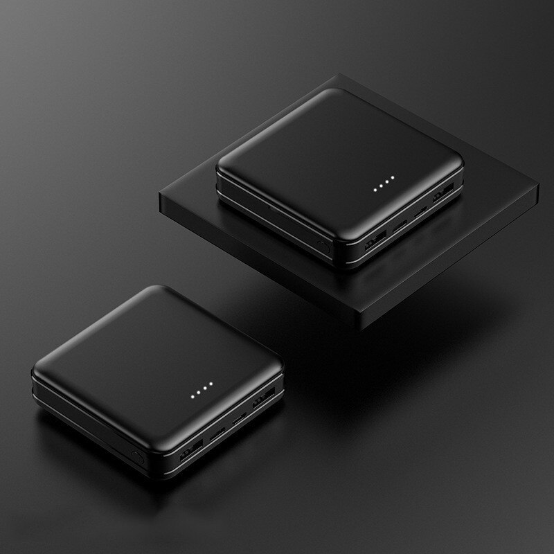 Mini Energie Bank 30000mAh Tragbare Quadratische Batterie Anzeige draussen Reise Schnelle praktisch Ladegerät für Xiaomi Samsung: Schwarz