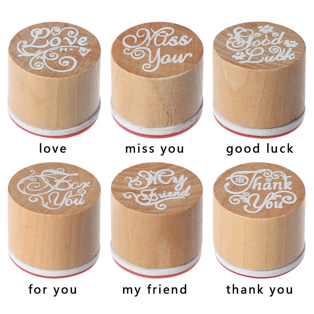 Thank You/For You Blessing Greeting Words Wood Rubber Stamp DIY Scrapbook Cards Daily Planner Decor Handmade Letter Stamp