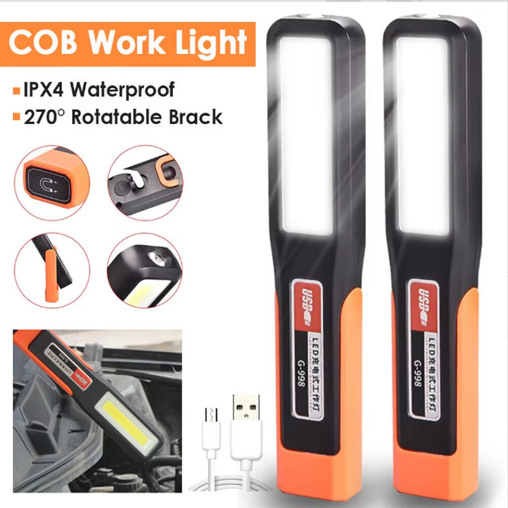 Leistungsstarke Kolben LED Arbeit Licht Auto Garage Mechaniker Lampe USB Aufladbare Taschenlampe Magnetische Taschenlampe Notfall Licht Warnlicht