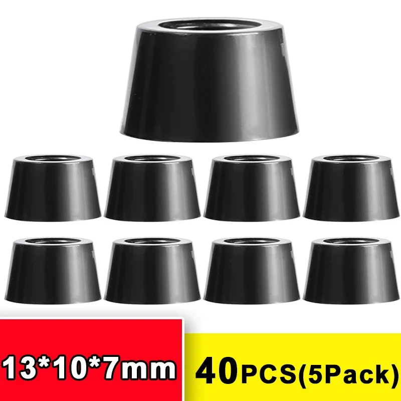 Tampons en caoutchouc coordonnants pour pieds de chaise, pare-chocs, amortisseur, rond, meubles, joint, rondelle, kits de protection, accessoires de quincaillerie, 8 pièces, 120 pièces: Ivoire