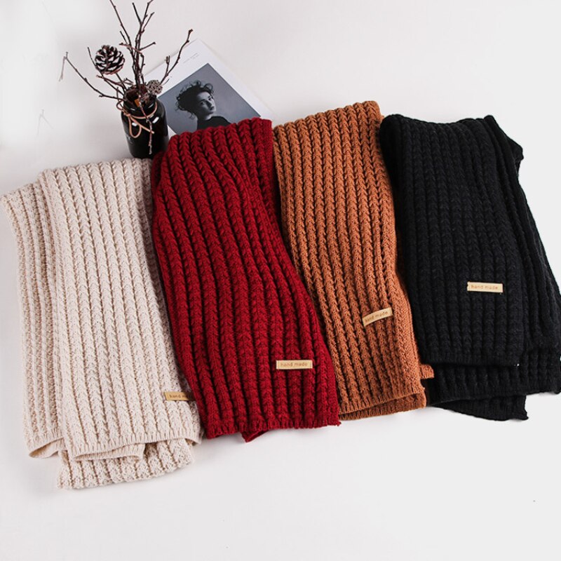 Luxe Winter Vrouw Sjaal Gebreide Wollen Rode Sjaals Leuke Warme Paar Sjaal Wraps Ontworpen Door Mode Trend Ontwerpers Acryl