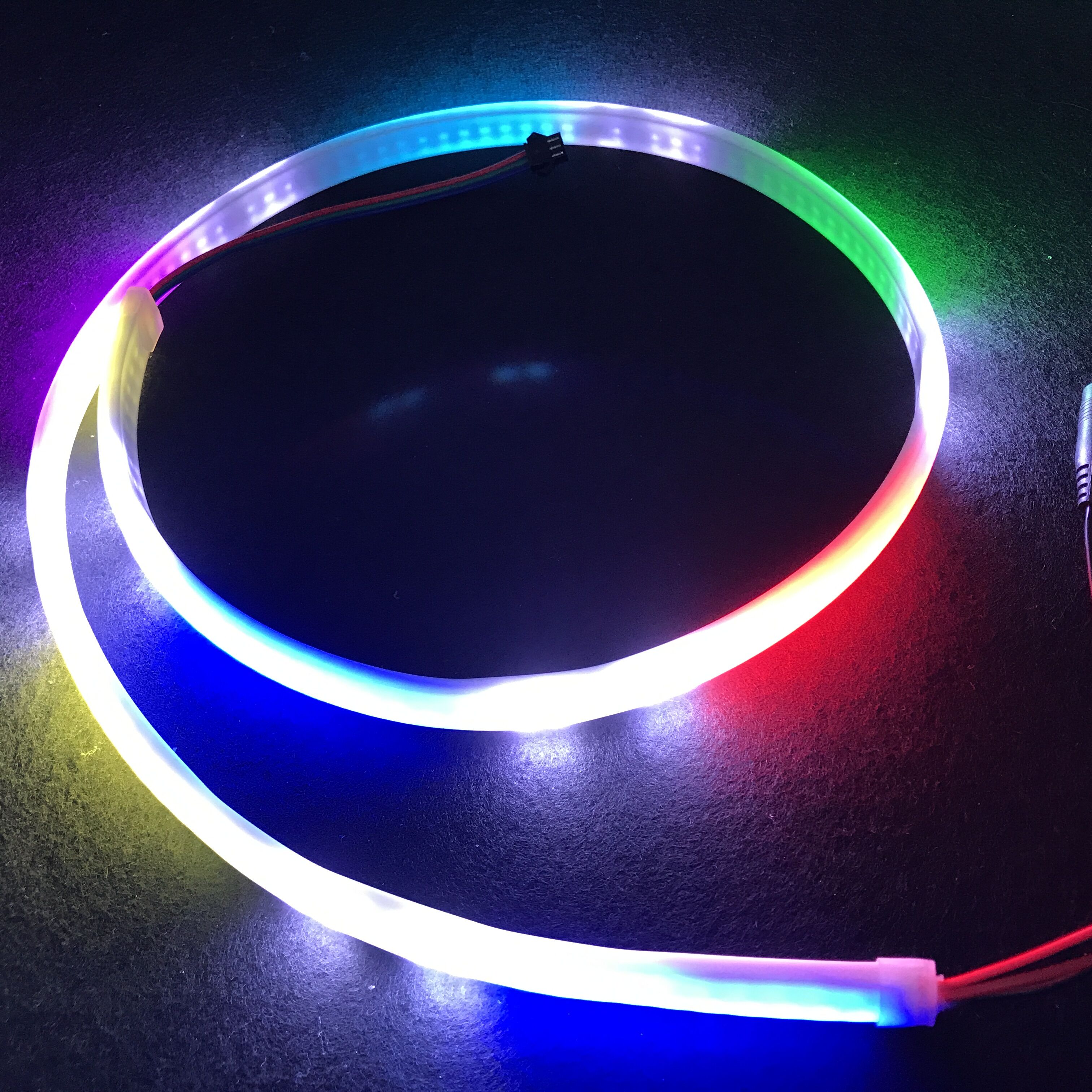 2m DC12V SK6812 144pixels/m addressable led neon pixel light,RGB full color;waterproof in milky tube;IP66