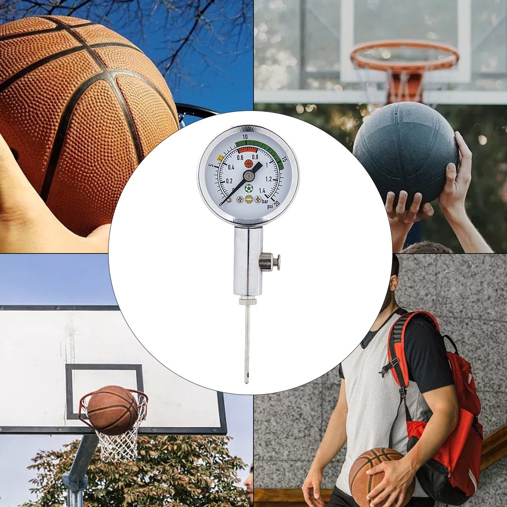 1pc fußball-druckmesser, luftuhr, fußball-, volleyball-, basketball-barometer