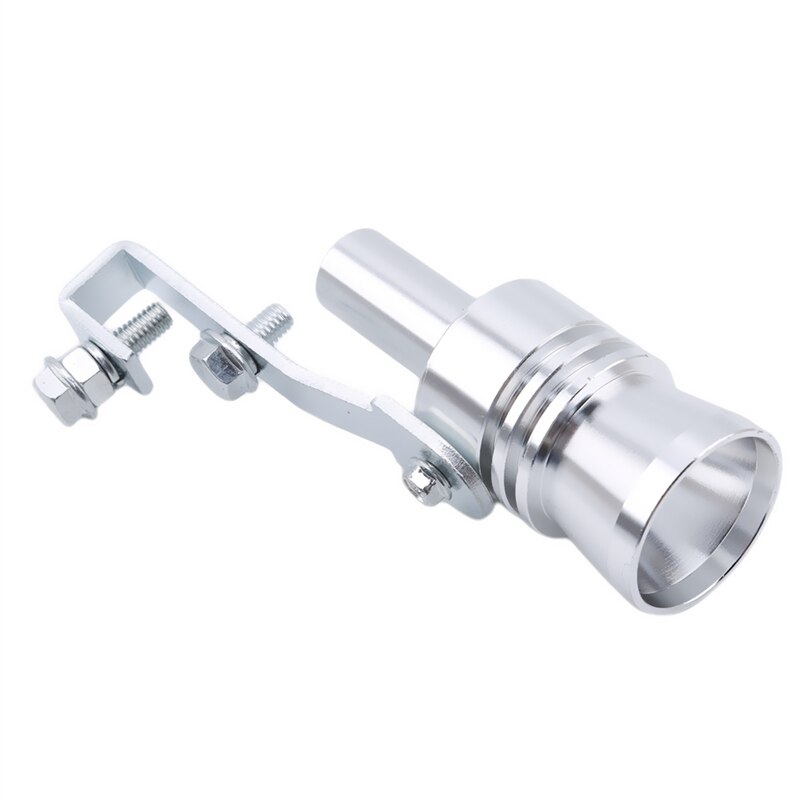 Universele Simulator Fluiter Uitlaat Nep Turbo Fluitje Pijp Geluid Uitlaat Blow Off Auto Styling Tunning: silver XL
