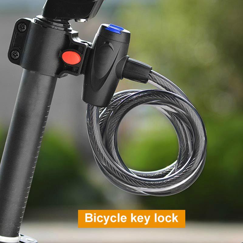 Fiets Lock Anti-Diefstal Slot Sleutels Frame Staaldraad Antislip Veiligheid Fietsen Mountainbike Lock Travel Outdoor chain Fietsen