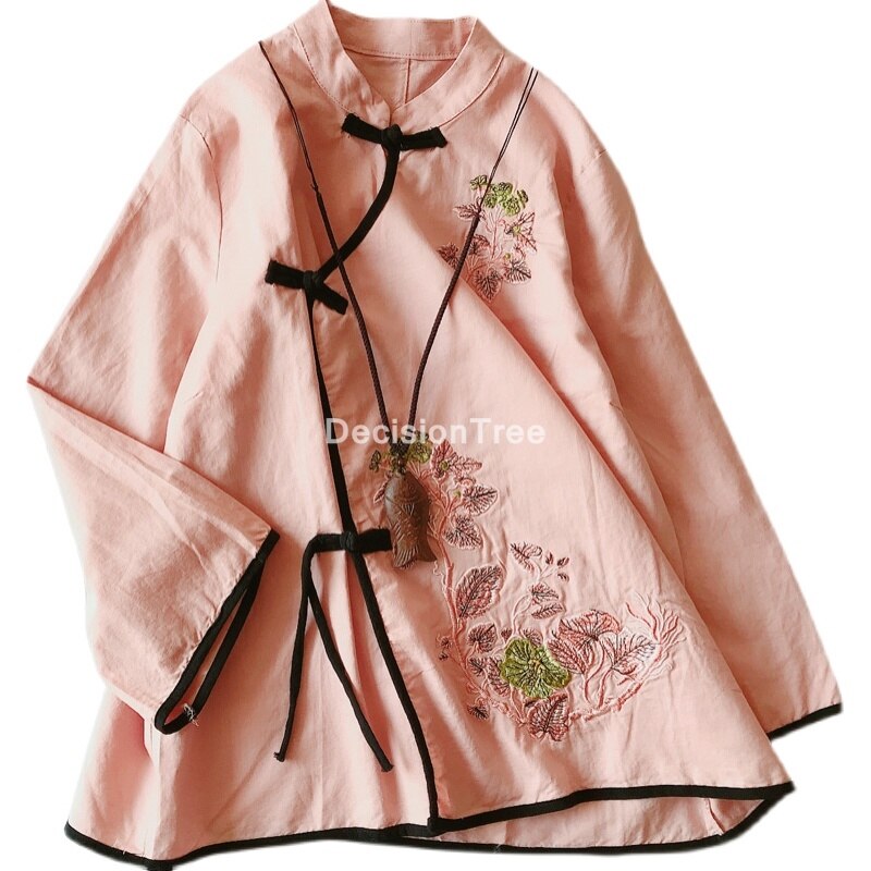 Ropa tradicional china para mujer, top hanfu, tops y pantalón para mujer, ropa oriental china, tops cheongsam de hada para mujer