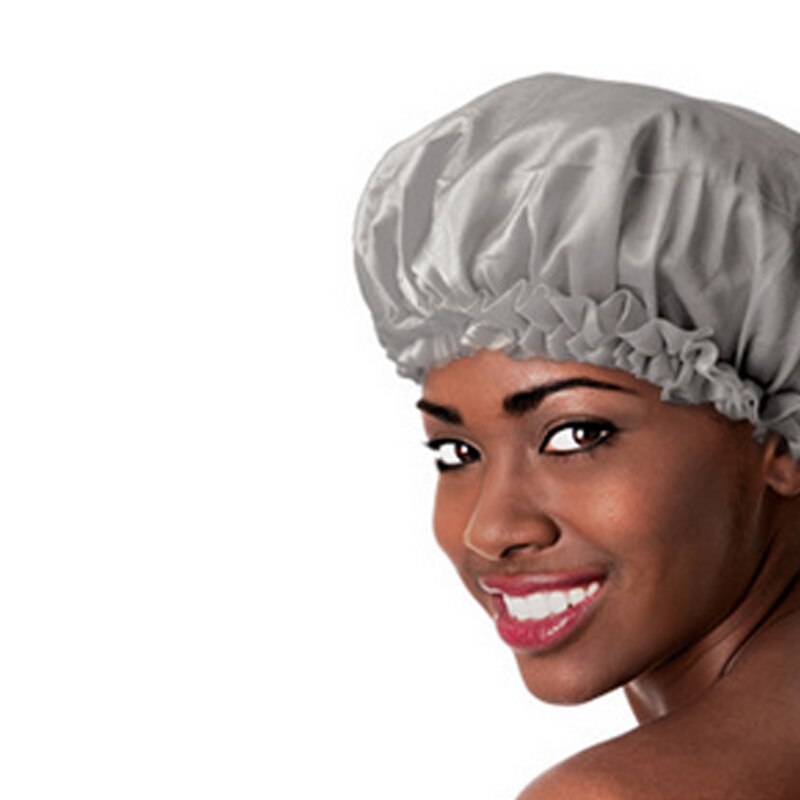 Shower Hat Night Sleep Caps Hair Care Satin Bonnet Caps Nightcap For Women Men Unisex TB