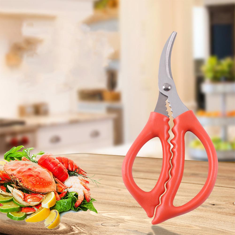 1 pc Multifunctionele Keuken Schaar Roestvrij Staal Gebogen Zeevruchten Schaar Keuken Tool Voedsel Verwerking Levert