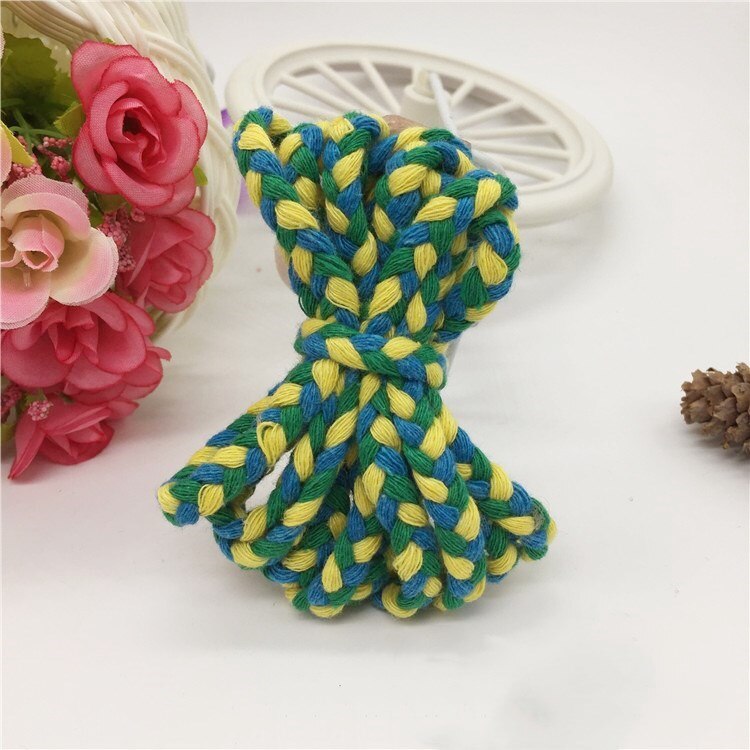 7mm Three-strand Thick Twisted Cotton Cord Clothes Bag Decorative Braid Rope For DIY Craft Handmade Accessories Home Decoration: Black Nickel