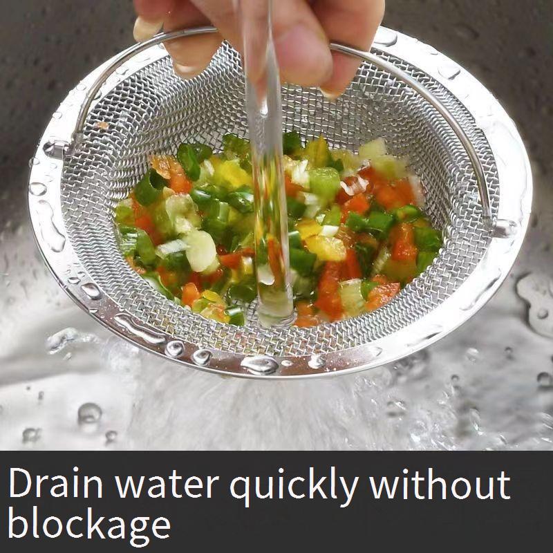Stainless steel sink sink sewer strainer Kitchen strainer Dishpan Universal filter Dishpan fine hole