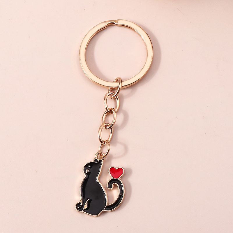 Mooie Email Panda Sleutelhanger Dier Sleutelhanger Voor Mannen Vrouwen Sleutelhanger Handtas Hangers Charme Diy Kid 'S Sieraden: Oranje
