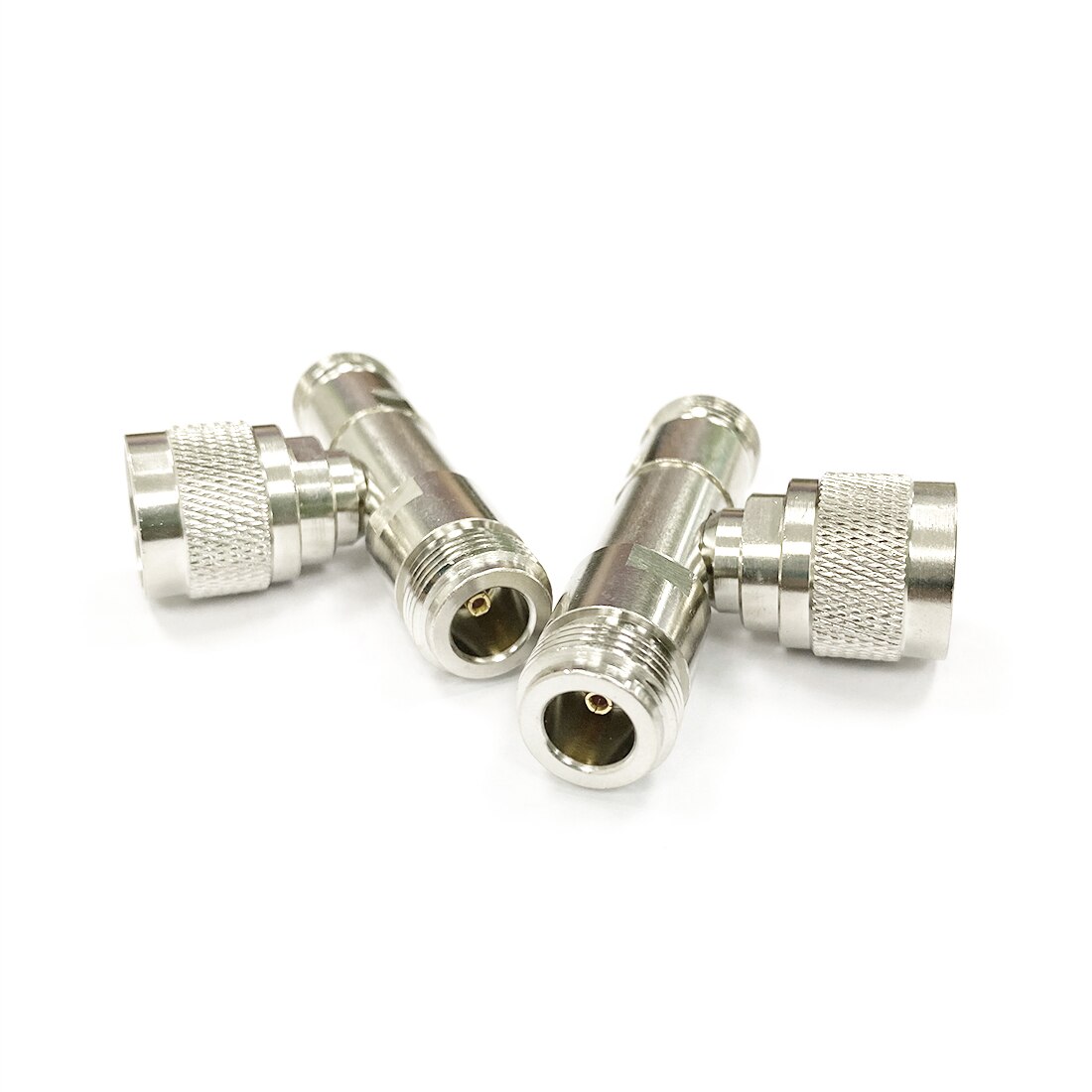 Adaptateur coaxial RF type N mâle vers Double Jack femelle, convertisseur séparateur 3 voies Type T, Version longue, , 1 pièce